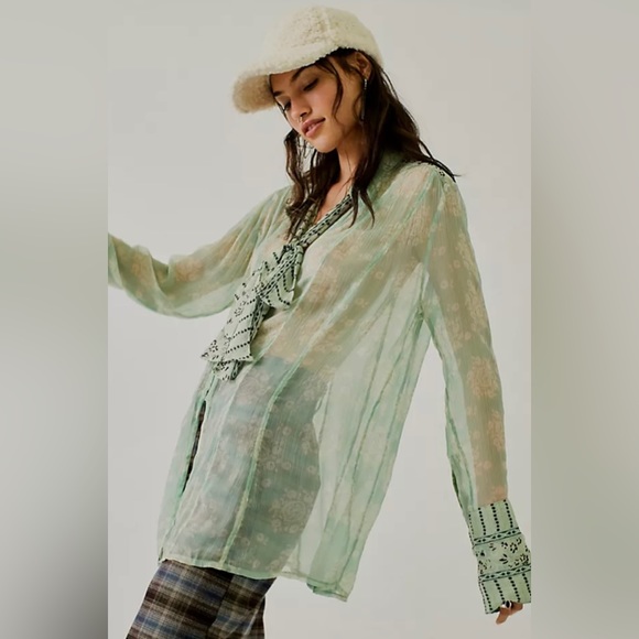 Free people x Anna Sui Blouse NWT - Picture 1 of 5